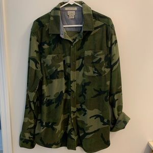 LL Bean Fleece camouflaged shirt